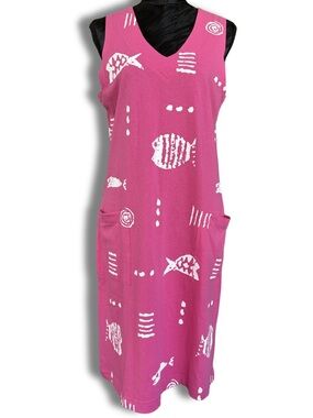 M MAC for VERMONT COUNTRY STORE cotton knit dress. Vacation, resort, beach. Sm